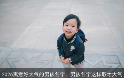 2026寓意好大气的男孩名字，男孩名字这样取才大气