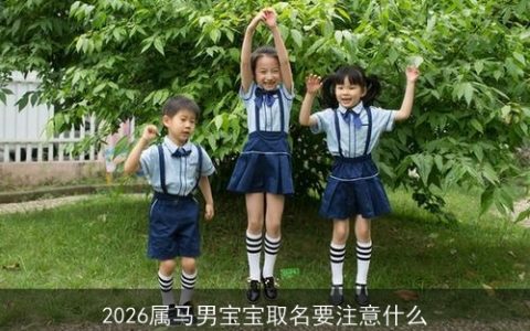 2026属马男宝宝取名要注意什么