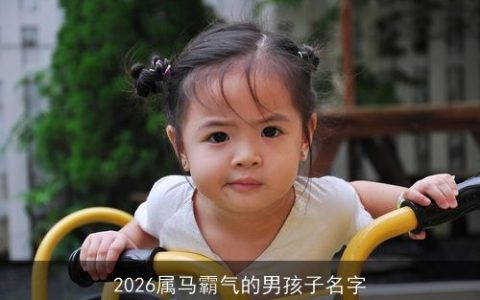 2026属马霸气的男孩子名字