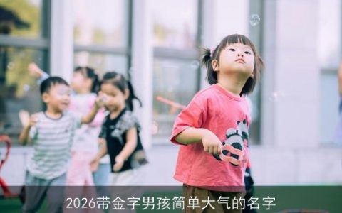 2026带金字男孩简单大气的名字