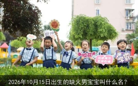 2026年10月15日出生的缺火男宝宝叫什么名？