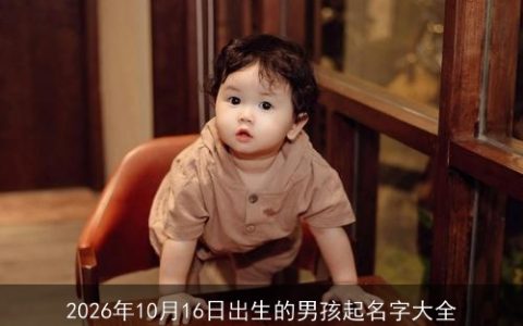2026年10月16日出生的男孩起名字大全