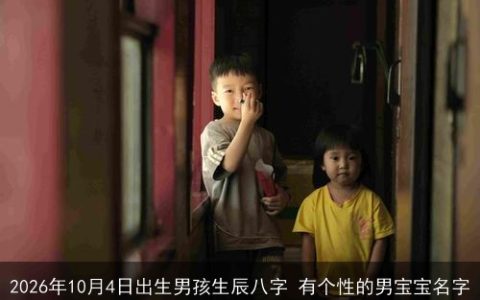 2026年10月4日出生男孩生辰八字 有个性的男宝宝名字