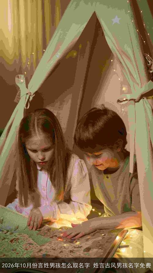 2026年10月份言姓男孩怎么取名字 姓言古风男孩名字免费