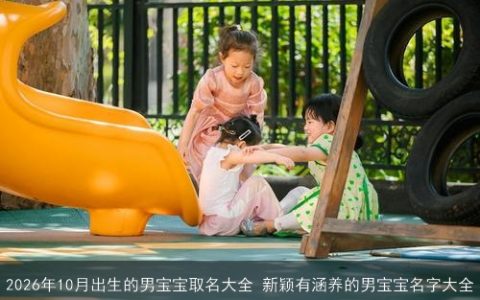 2026年10月出生的男宝宝取名大全 新颖有涵养的男宝宝名字大全