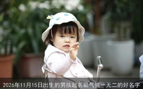 2026年11月15日出生的男孩起名霸气独一无二的好名字