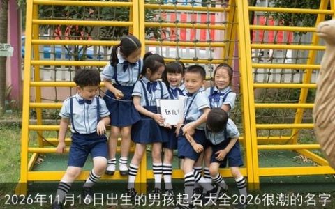 2026年11月16日出生的男孩起名大全2026很潮的名字