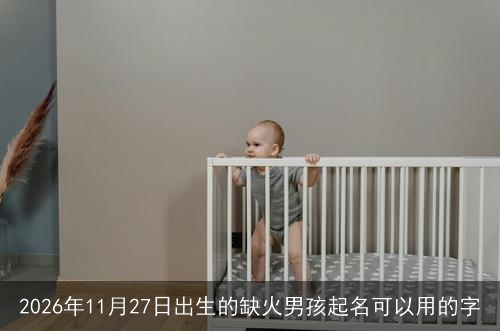 2026年11月27日出生的缺火男孩起名可以用的字