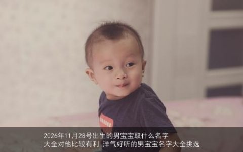 2026年11月28号出生的男宝宝取什么名字大全对他比较有利 洋气好听的男宝宝名字大全挑选
