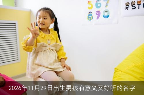 2026年11月29日出生男孩有意义又好听的名字