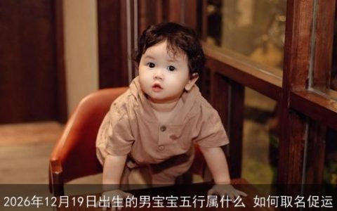 2026年12月19日出生的男宝宝五行属什么 如何取名促运