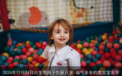 2026年12月24日出生男孩子生辰八字 福气多多的男宝宝名字