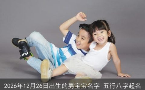 2026年12月26日出生的男宝宝名字 五行八字起名