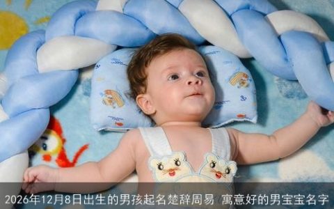 2026年12月8日出生的男孩起名楚辞周易 寓意好的男宝宝名字
