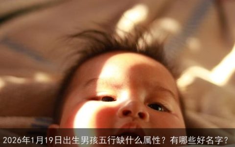 2026年1月19日出生男孩五行缺什么属性？有哪些好名字？