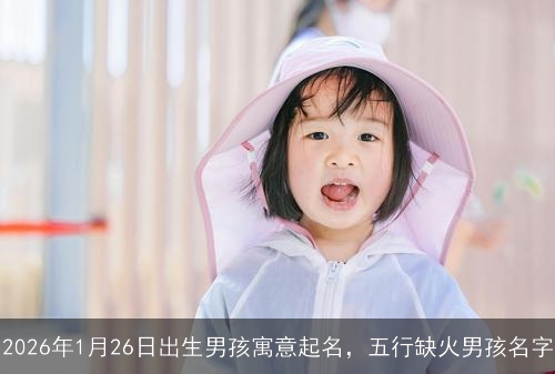 2026年1月26日出生男孩寓意起名，五行缺火男孩名字
