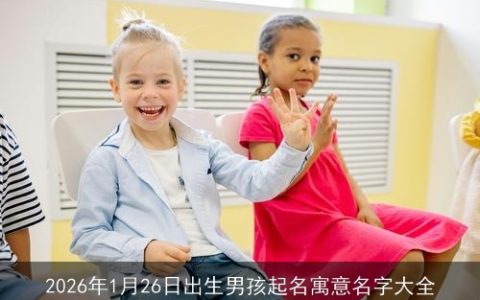 2026年1月26日出生男孩起名寓意名字大全