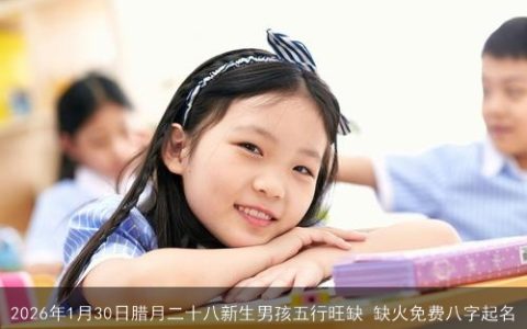 2026年1月30日腊月二十八新生男孩五行旺缺 缺火免费八字起名