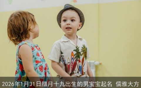 2026年1月31日腊月十九出生的男宝宝起名 儒雅大方