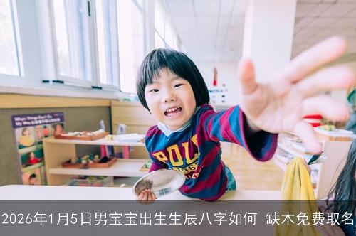 2026年1月5日男宝宝出生生辰八字如何 缺木免费取名