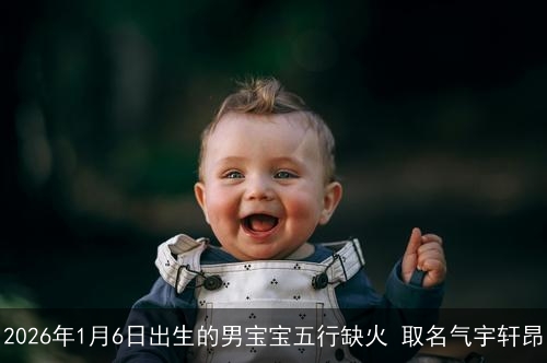 2026年1月6日出生的男宝宝五行缺火 取名气宇轩昂