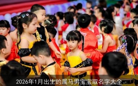 2026年1月出生的属马男宝宝取名字大全