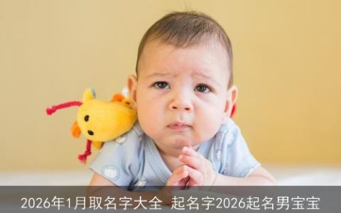 2026年1月取名字大全 起名字2026起名男宝宝