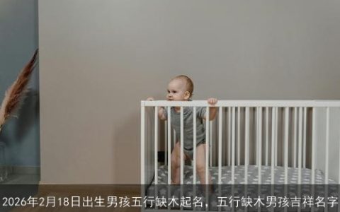 2026年2月18日出生男孩五行缺木起名，五行缺木男孩吉祥名字