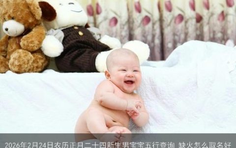 2026年2月24日农历正月二十四新生男宝宝五行查询 缺火怎么取名好