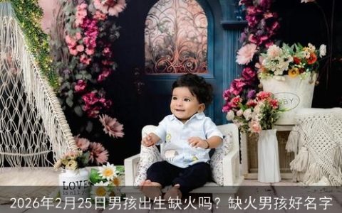 2026年2月25日男孩出生缺火吗？缺火男孩好名字