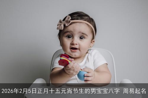 2026年2月5日正月十五元宵节生的男宝宝八字 周易起名