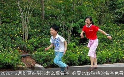 2026年2月份莫姓男孩怎么取名字 姓莫比较独特的名字免费