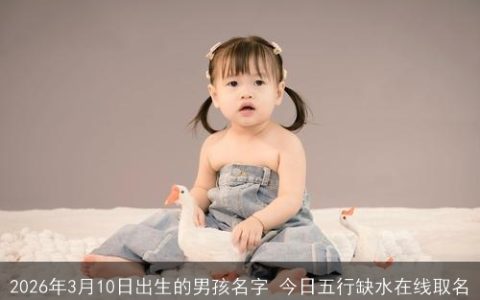 2026年3月10日出生的男孩名字 今日五行缺水在线取名