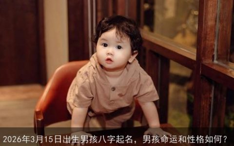 2026年3月15日出生男孩八字起名，男孩命运和性格如何？
