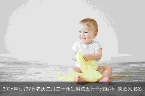 2026年3月22日农历二月二十新生男孩五行命理解析 缺金火取名