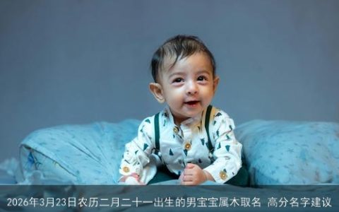 2026年3月23日农历二月二十一出生的男宝宝属木取名 高分名字建议