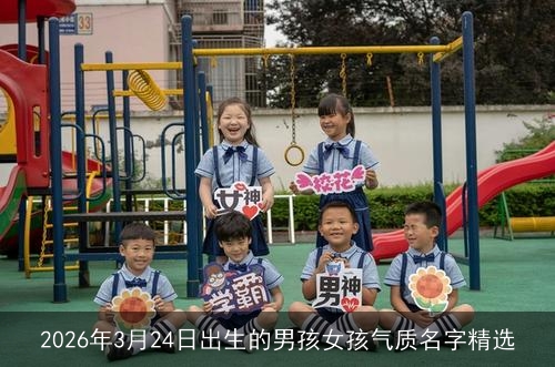 2026年3月24日出生的男孩女孩气质名字精选