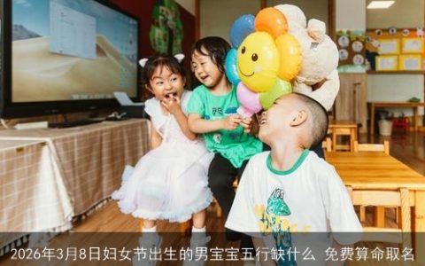 2026年3月8日妇女节出生的男宝宝五行缺什么 免费算命取名