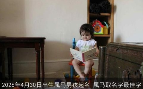 2026年4月30日出生属马男孩起名 属马取名字最佳字