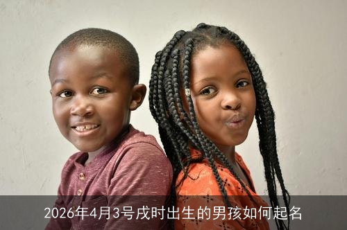 2026年4月3号戌时出生的男孩如何起名