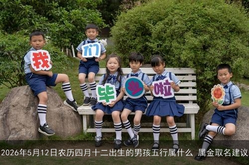 2026年5月12日农历四月十二出生的男孩五行属什么 属金取名建议