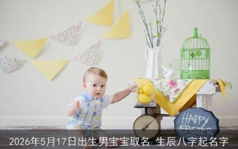 2026年5月17日出生男宝宝取名 生辰八字起名字