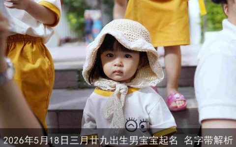 2026年5月18日三月廿九出生男宝宝起名 名字带解析