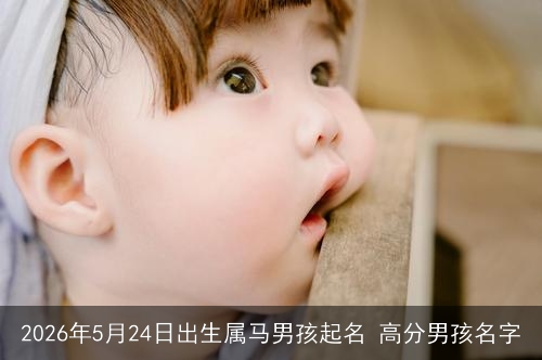 2026年5月24日出生属马男孩起名 高分男孩名字