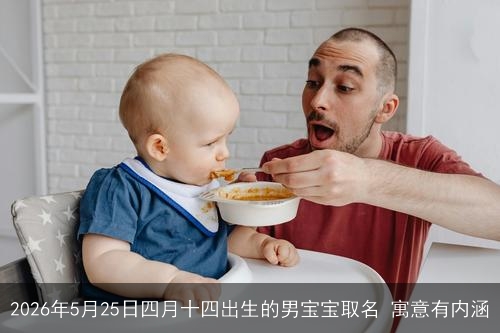 2026年5月25日四月十四出生的男宝宝取名 寓意有内涵