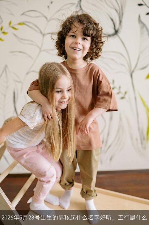 2026年5月28号出生的男孩起什么名字好听，五行属什么