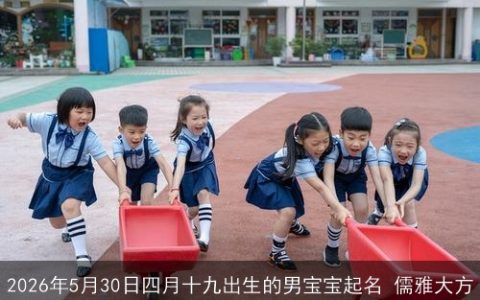 2026年5月30日四月十九出生的男宝宝起名 儒雅大方