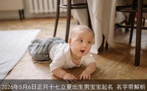 2026年5月6日正月十七立夏出生男宝宝起名 名字带解析