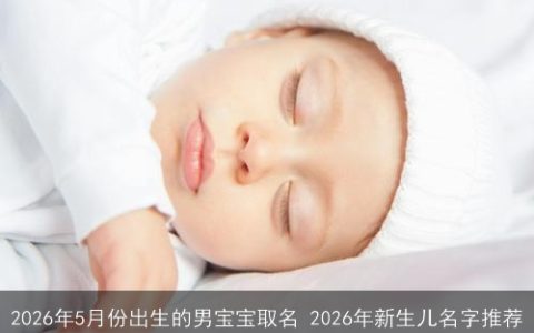 2026年5月份出生的男宝宝取名 2026年新生儿名字推荐