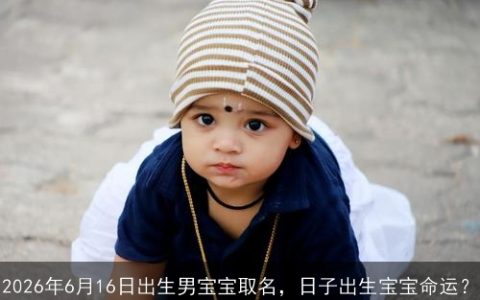 2026年6月16日出生男宝宝取名，日子出生宝宝命运？